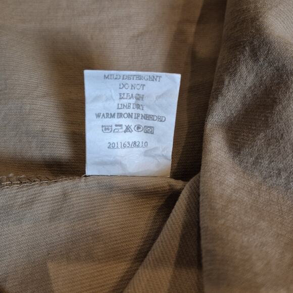 Vasna Corduroy Dress Womens Large Beige L/S Pockets Lagenlook Relax Prairie - Picture 5 of 8